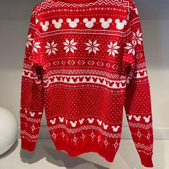 $80 Disney Mickey Mouse ugly Christmas sweater Fair aisle snowflake Unisex Large - Picture 2 of 8